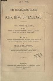 Tapa de The Troublesome Raigne of John, King of England. 1/2