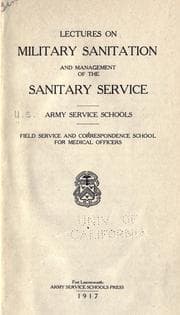 Tapa de Lectures on military sanitation and management of the sanitary service
