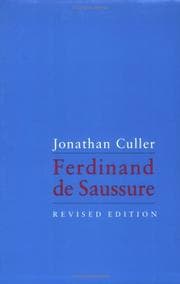 Tapa de Ferdinand de Saussure