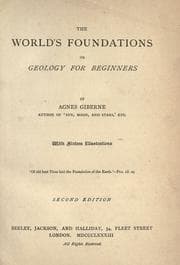 Tapa de The world's foundations, or, Geology for beginners
