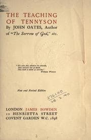 Tapa de The teaching of Tennyson