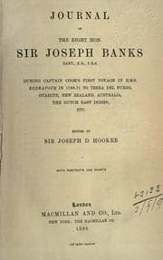 Tapa de Journal of the Right Hon. Sir Joseph Banks during Captain Cook's first voyage in H.M.S. Endeavour in 1768-71 to Terra del Fuego, Otahite, New Zealand, Australia, the Dutch East Indies, etc