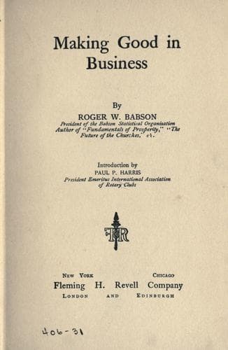 Tapa de Making good in business