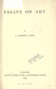 Tapa de Essays on art