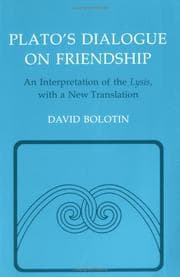 Tapa de Plato's Dialogue on Friendship