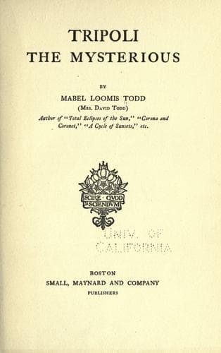 Tapa de Tripoli the mysterious