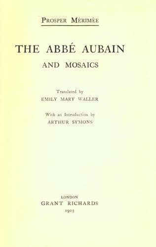 Tapa de The Abb©Øe Aubain, and Mosaics
