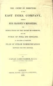 Tapa de The court of directors of the East India Company, versus Her Majesty's Ministers ... as regards a complete plan of steam communication between the two empires