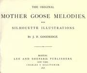 Tapa de The original Mother Goose melodies
