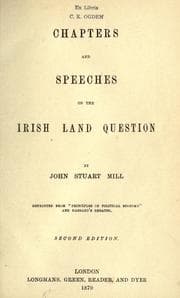 Tapa de Chapters and speches on the Irish land question