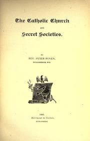 Tapa de The Catholic church and secret societies