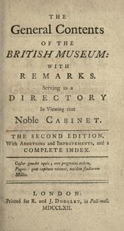 Tapa de The general contents of the British museum