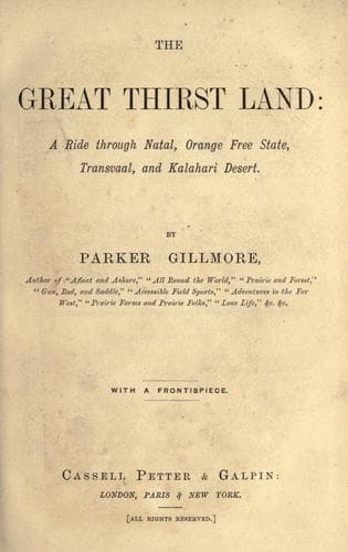 Tapa de The great thirst land