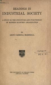 Tapa de Readings in industrial society