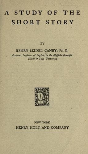 Tapa de A study of the short story.