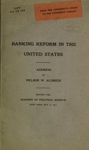 Tapa de Banking reform in the United States