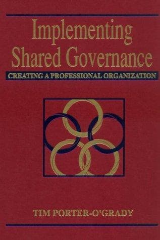 Tapa de Implementing shared governance