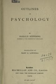 Tapa de Outlines of psychology