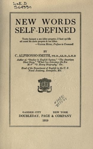 Tapa de New words self-defined ...