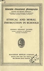 Tapa de Ethical and moral instruction in schools