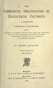 Tapa de The commercial organisation of engineering factories
