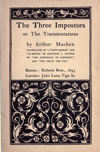 Tapa de The three impostors or The transmutations