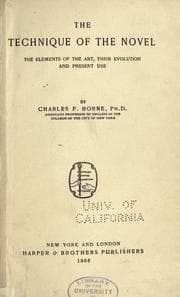 Tapa de The technique of the novel
