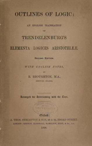 Tapa de Outlines of logic