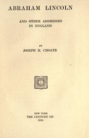 Tapa de Abraham Lincoln, and other addresses in England