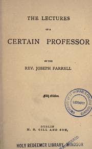 Tapa de The lectures of a certain professor