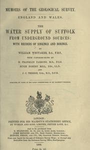 Tapa de The water supply of suffolk from underground sources