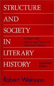 Tapa de Structure and society in literary history