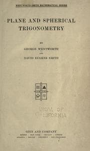 Tapa de Plane and spherical trigonometry