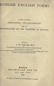 Tapa de Longer English poems