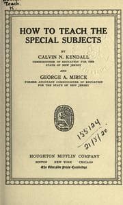 Tapa de How to teach the special subjects