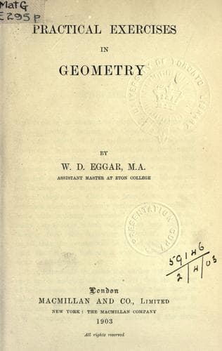 Tapa de Practical exercises in geometry