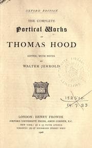 Tapa de The complete poetical works of Thomas Hood, ed., with notes