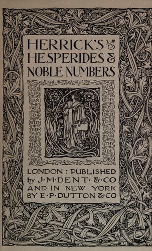 Tapa de Herrick's Hesperides & Noble numbers