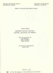 Tapa de Independent political coalitions, electoral, legislative and community
