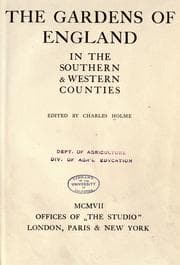 Tapa de The gardens of England in the southern & western counties
