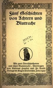 Tapa de F©·unf Geschichten von ©·Achtern und Blutrache