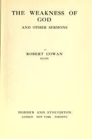 Tapa de The weakness of God and other sermons