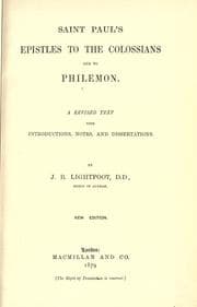 Tapa de Saint Paul's Epistles to the Colossians and to Philemon