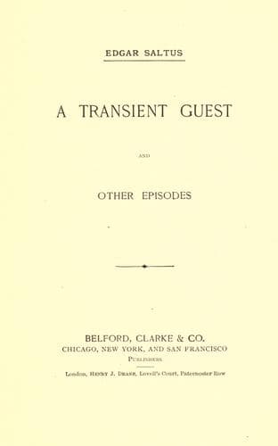 Tapa de A transient guest