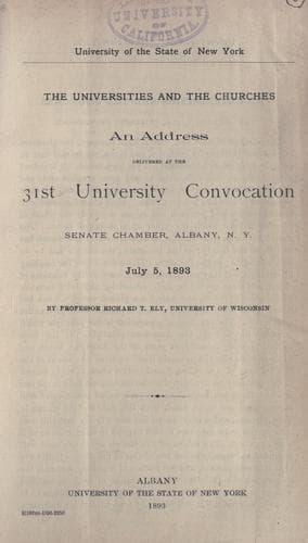 Tapa de The universities and the churches