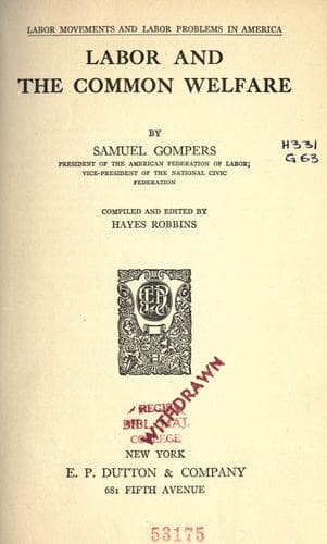 Tapa de Labor and the common welfare