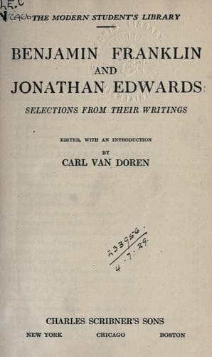 Tapa de Benjamin Franklin and Jonathan Edwards