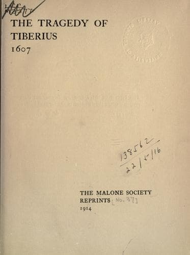 Tapa de The tragedy of Tiberius.