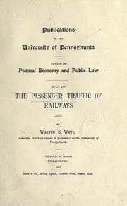 Tapa de The passenger traffic of railways