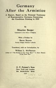 Tapa de Germany after the armistice